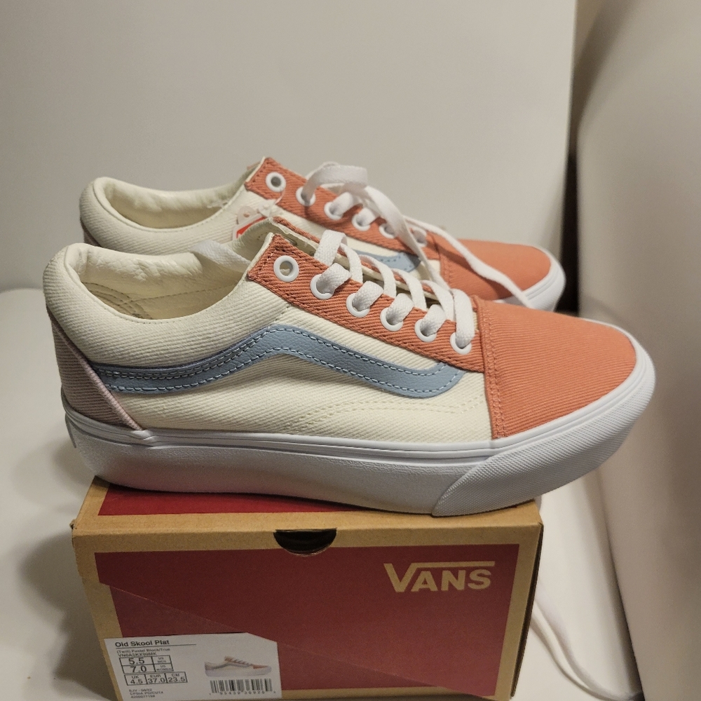 Vans Old Skool Pastel Twill Platform Women Shoes - Picture 10 of 16